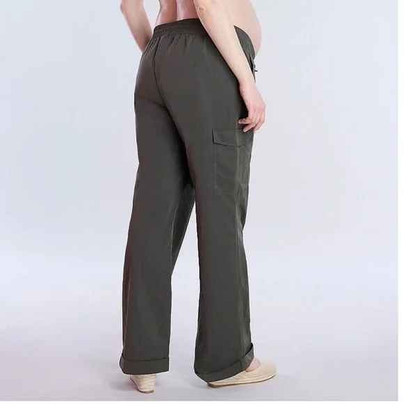 NWT Motherhood Maternity fog utility cargo joggers size XL - Picture 3 of 8